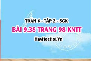 Bài 9.38 trang 98 Toán 6 Tập 2 Kết nối tri thức